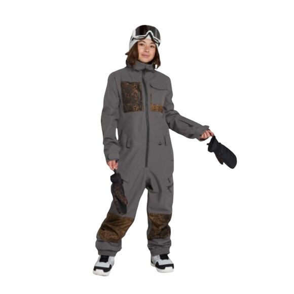 Volcom Women's Romy Snow Suit - Leopard Grey - Picture 1 of 8